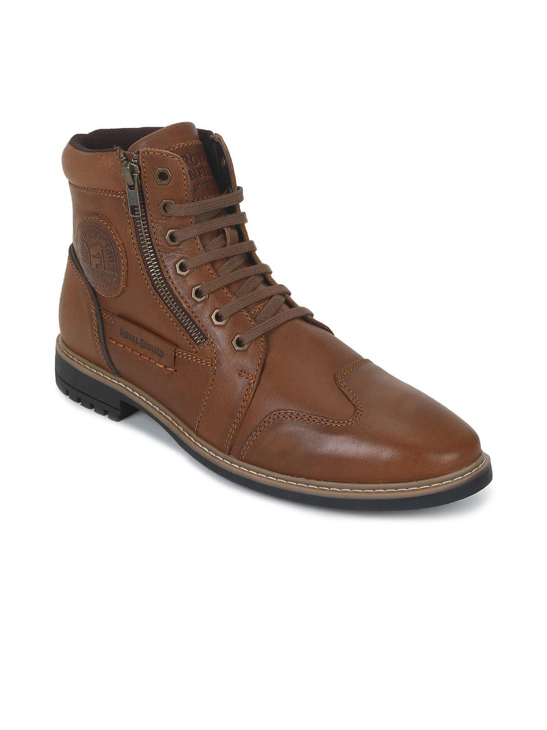 royal enfield men leather biker boots