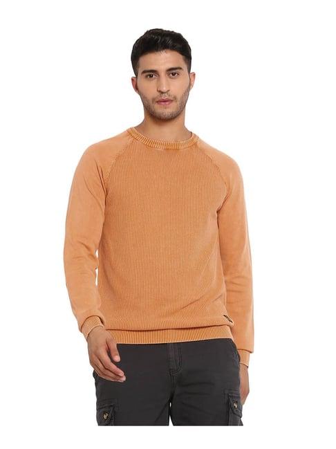 royal enfield orange regular fit sweater