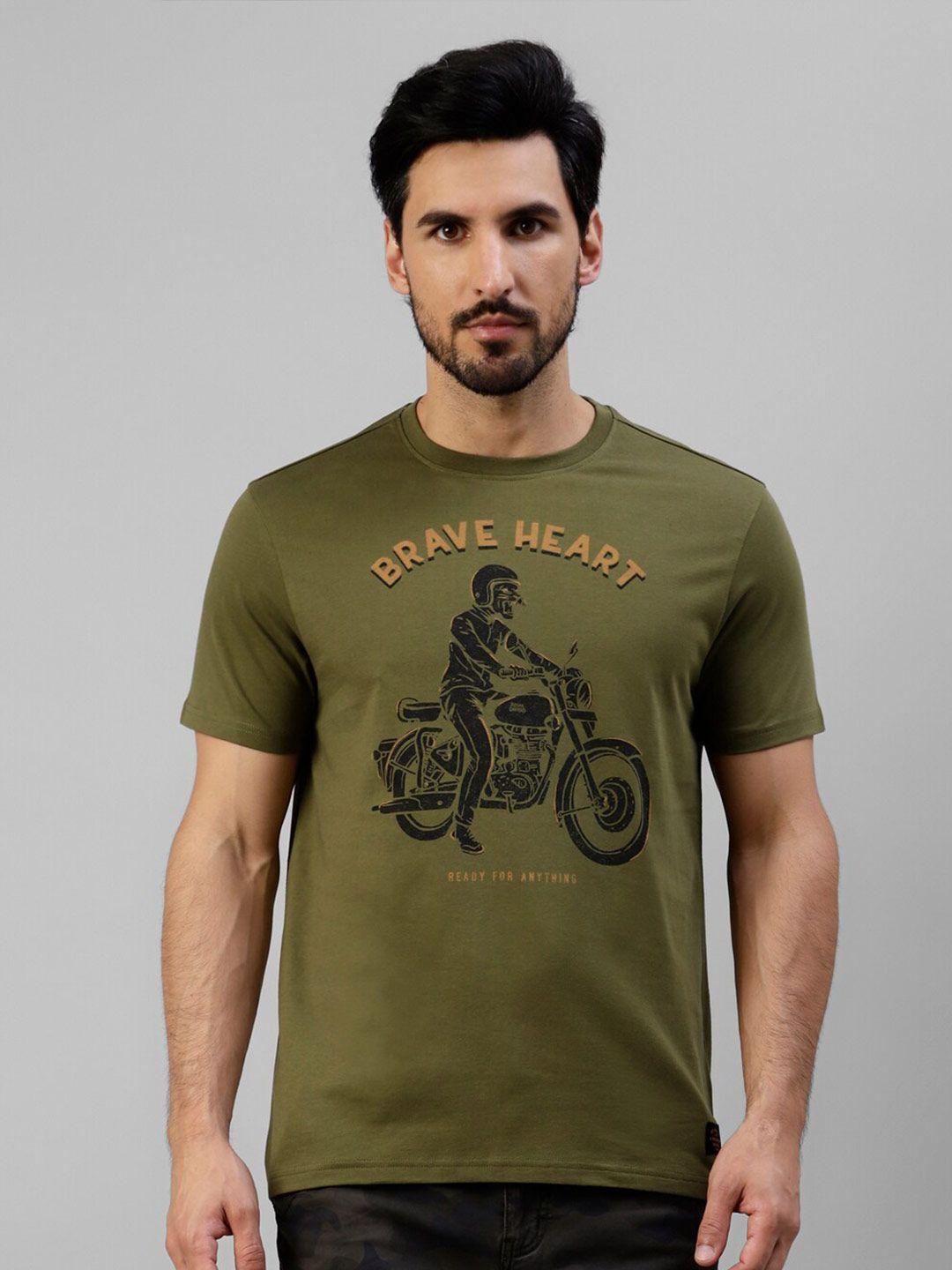 royal enfield printed cotton t-shirt