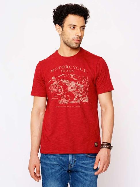 royal enfield red crew t-shirt