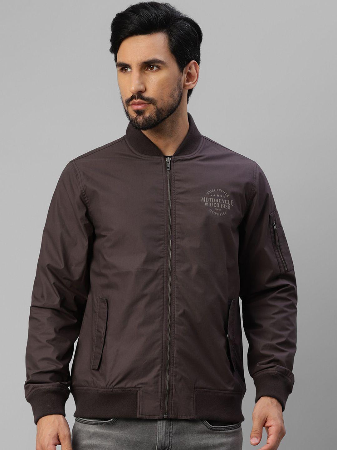 royal enfield stand collar bomber jacket