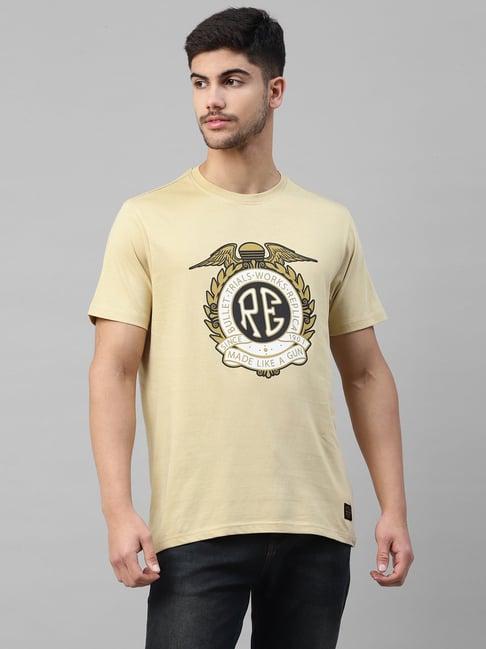 royal enfield trials khaki regular fit t-shirt