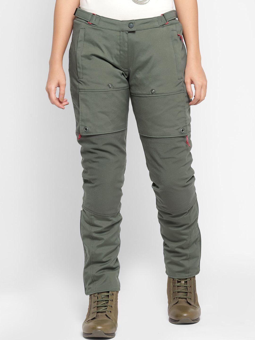 royal enfield women olive green cargos trousers