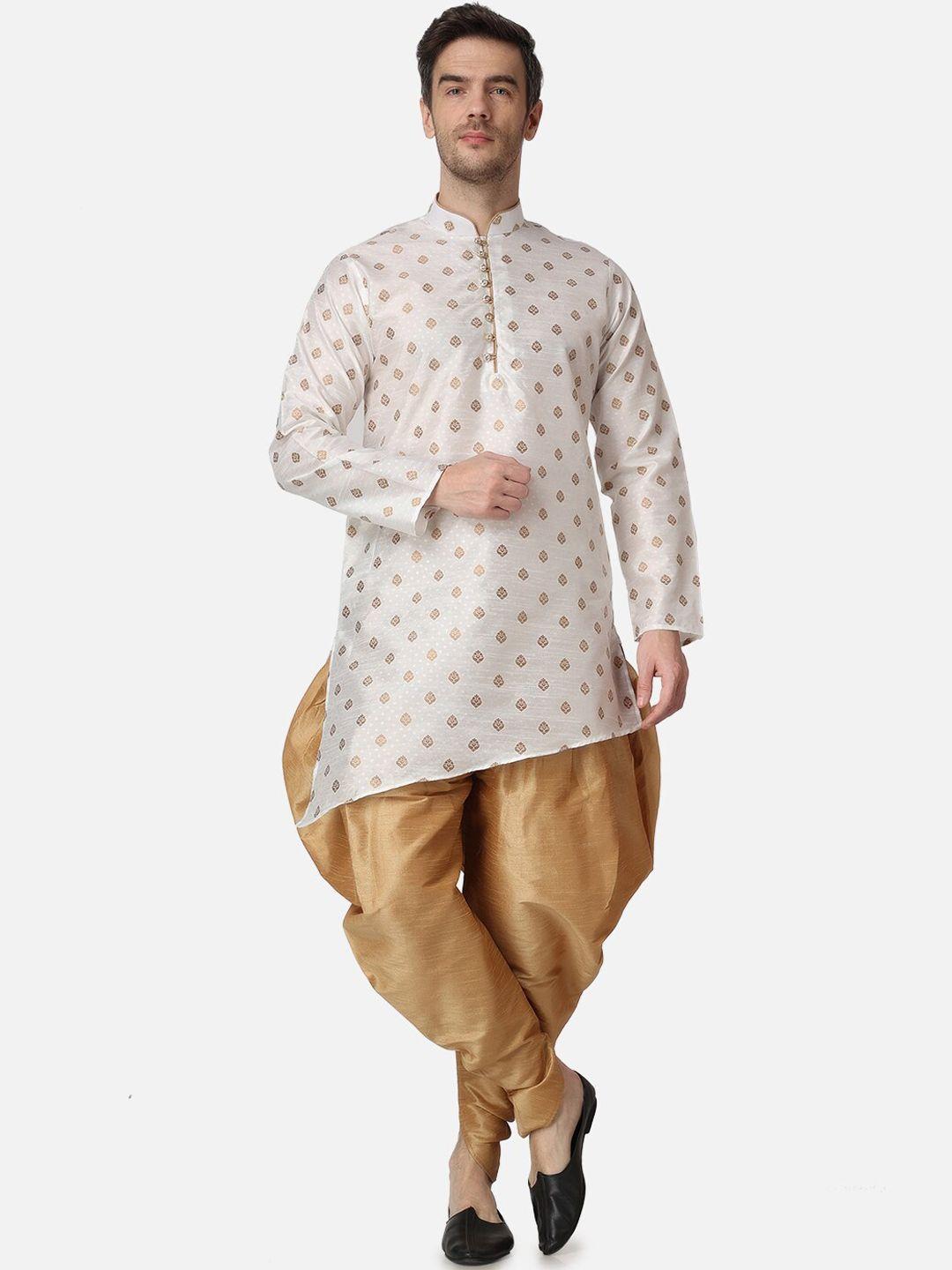 royal kurta ethnic motifs printed kurta with dhoti pants