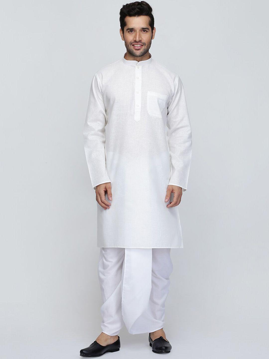 royal kurta mandarin collar pure cotton kurta with dhoti pants