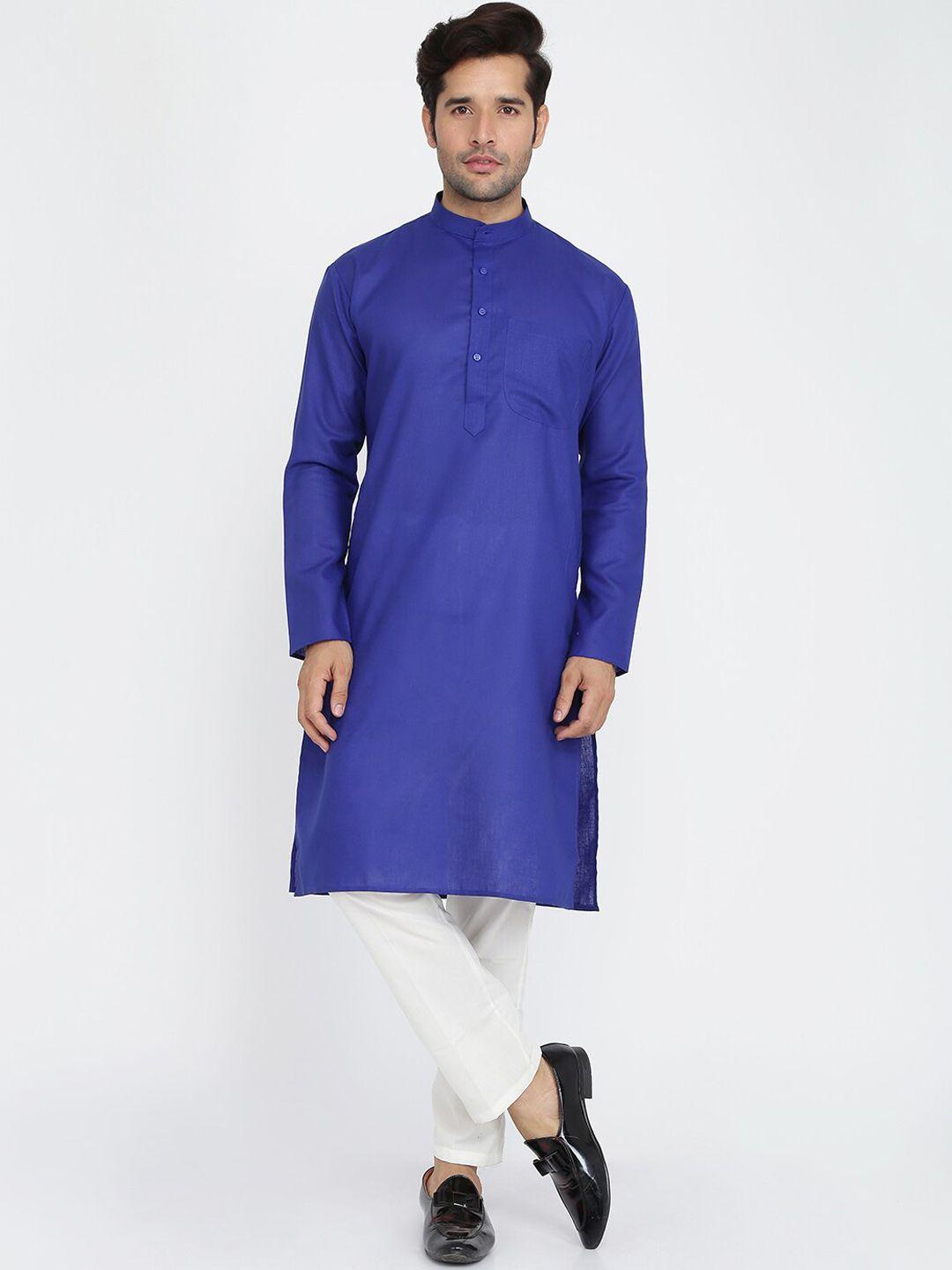 royal kurta men blue kurta