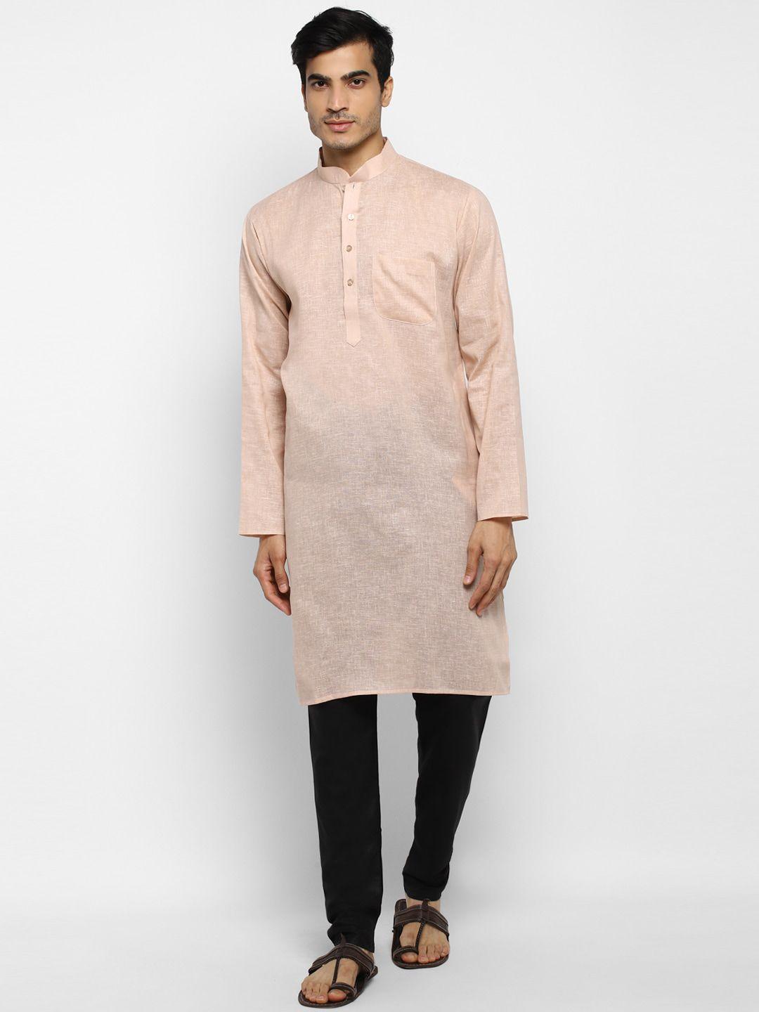 royal kurta men brown khadi cotton kurta