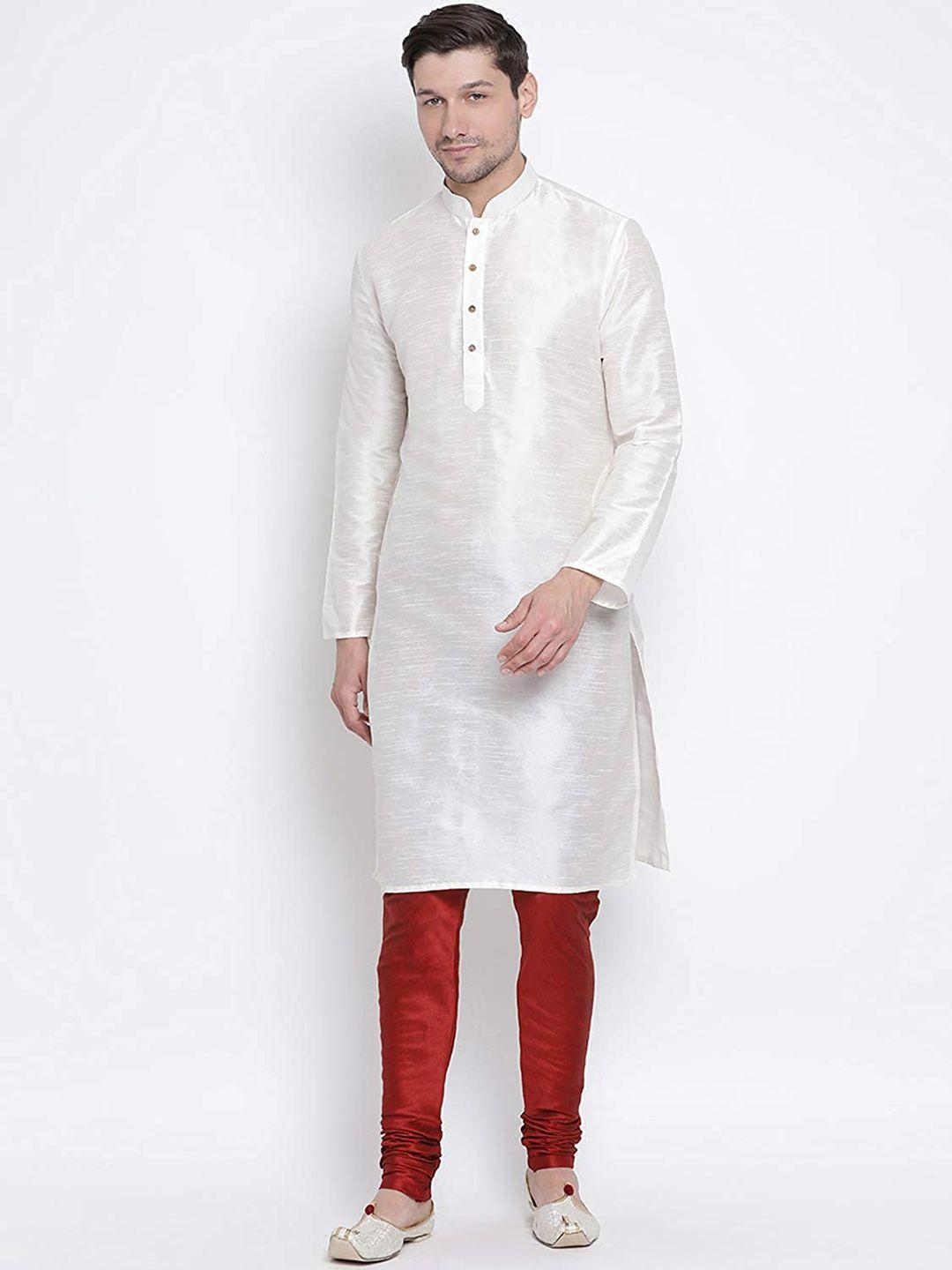 royal kurta men dupion silk kurta with churidar