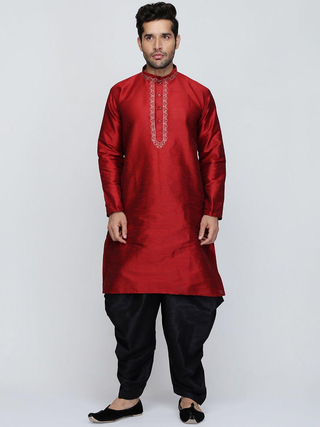 royal kurta men maroon kurta