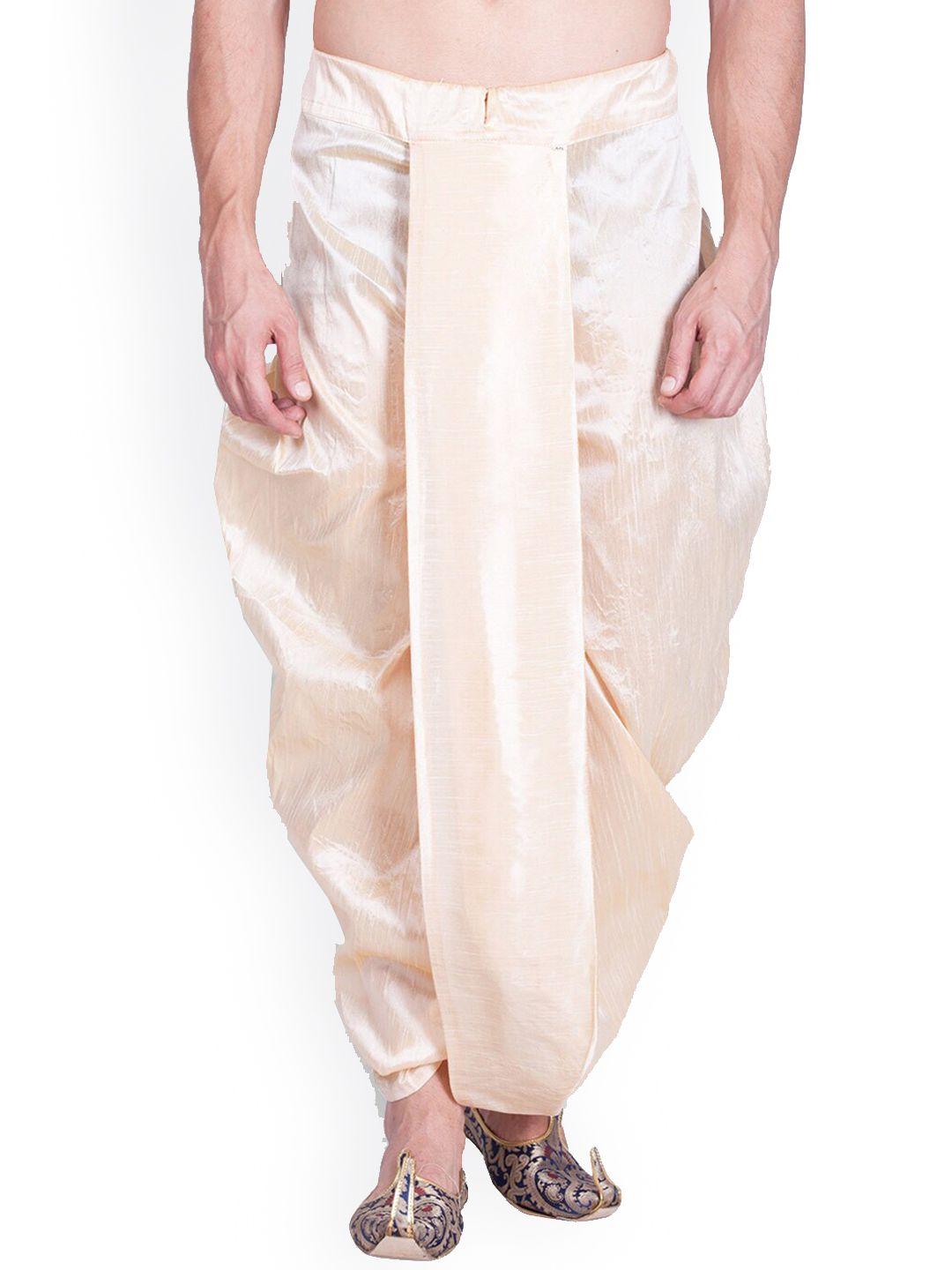 royal kurta men mid-rise woven dhotis