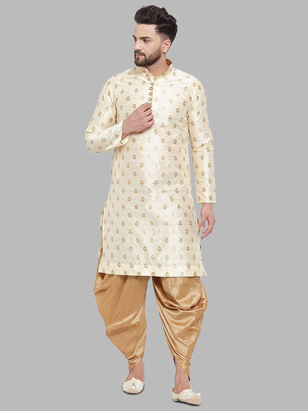 royal kurta men printed kurta with dhoti pants