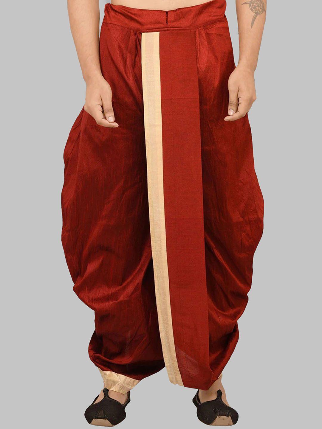 royal kurta men solid silk ready to wear dhoti pants