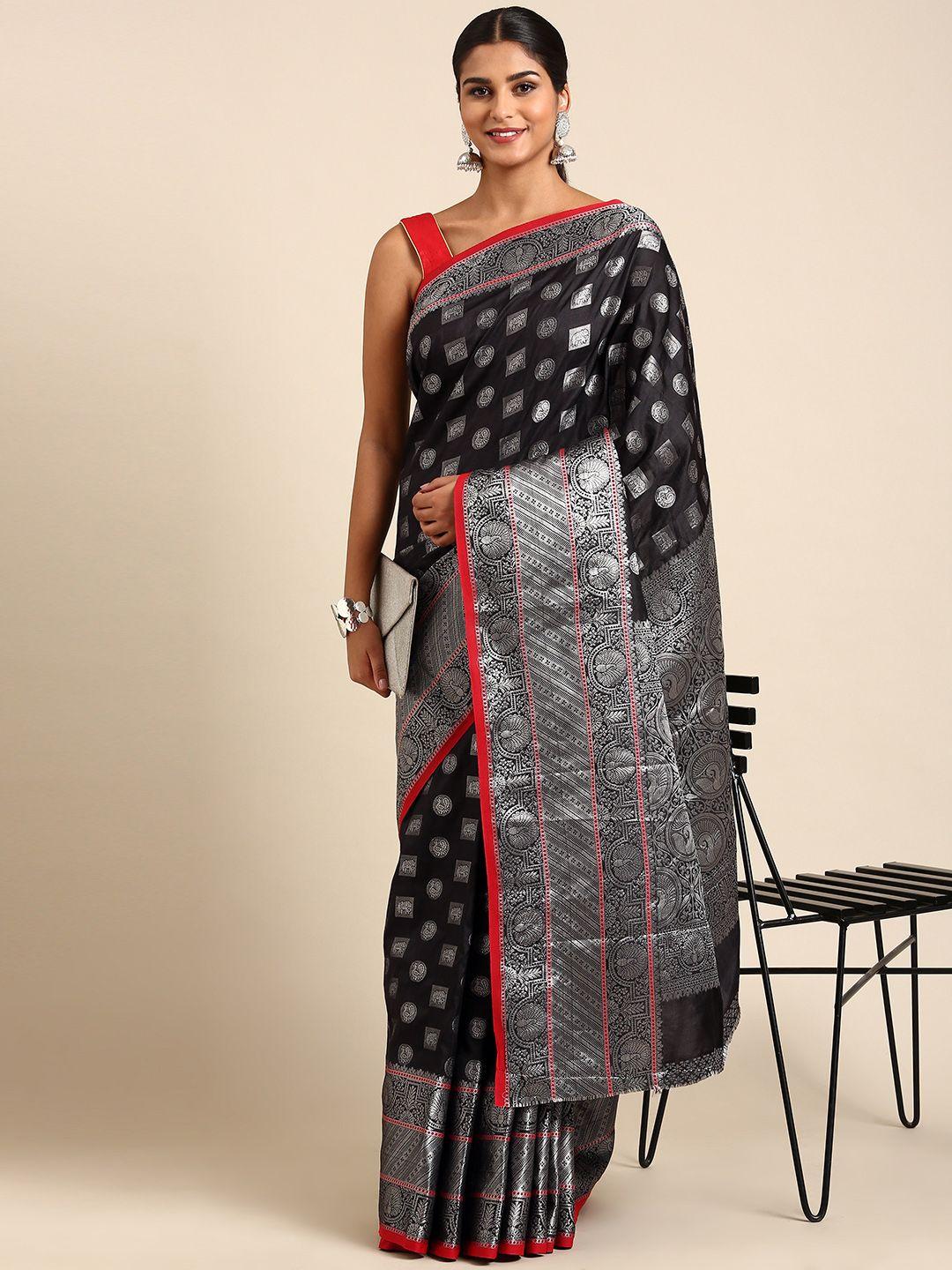 royal rajgharana saree ethnic motifs zari banarasi saree