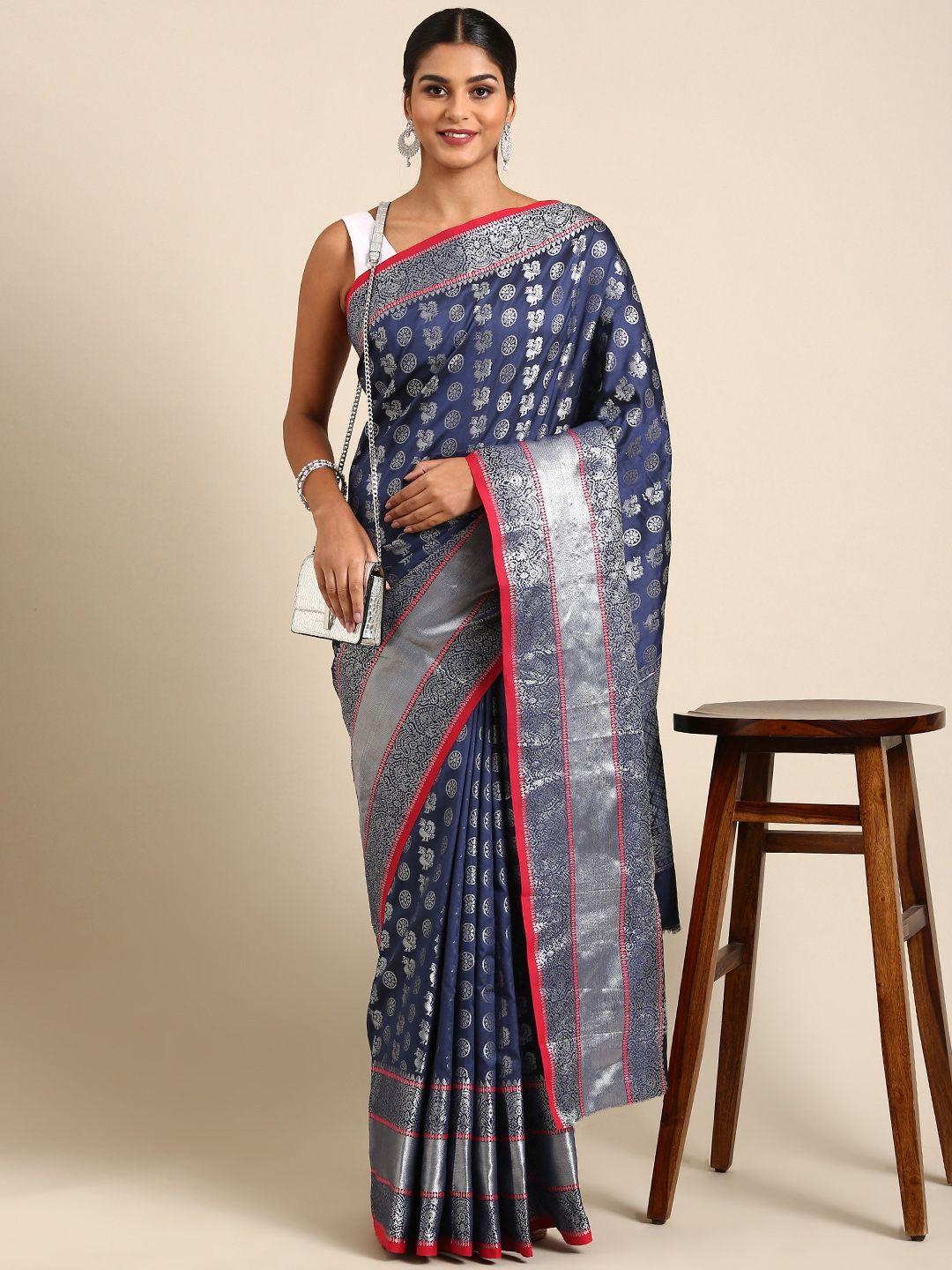 royal rajgharana saree ethnic motifs zari banarasi sarees