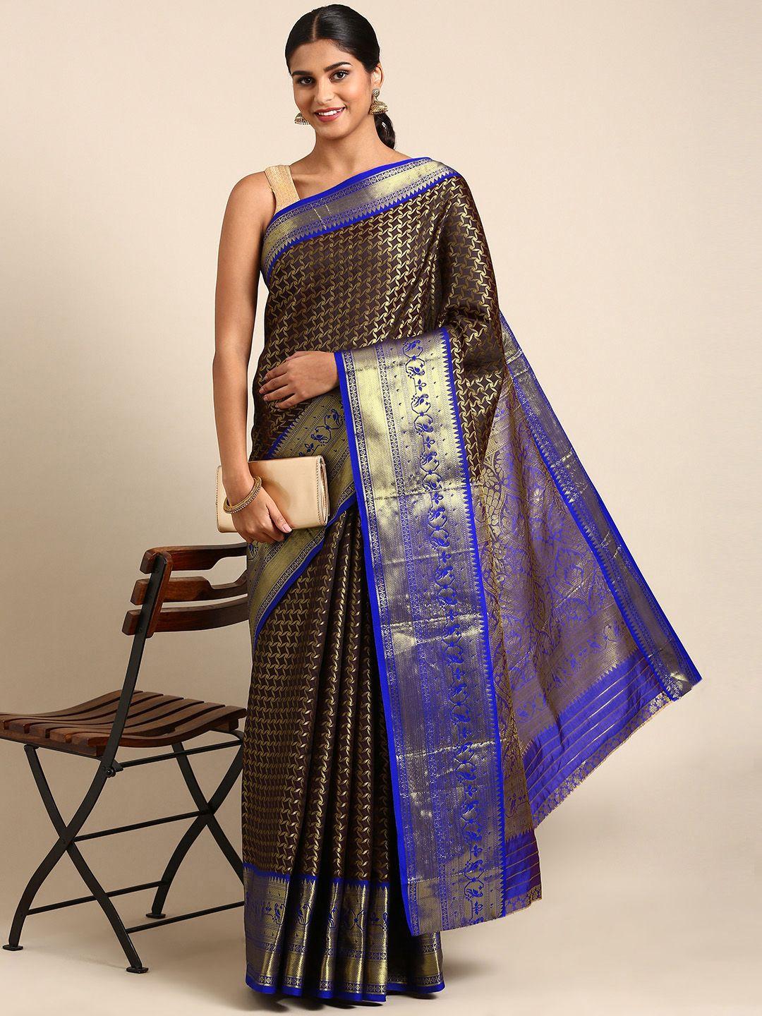 royal rajgharana saree ethnic motifs zari pure silk banarasi saree