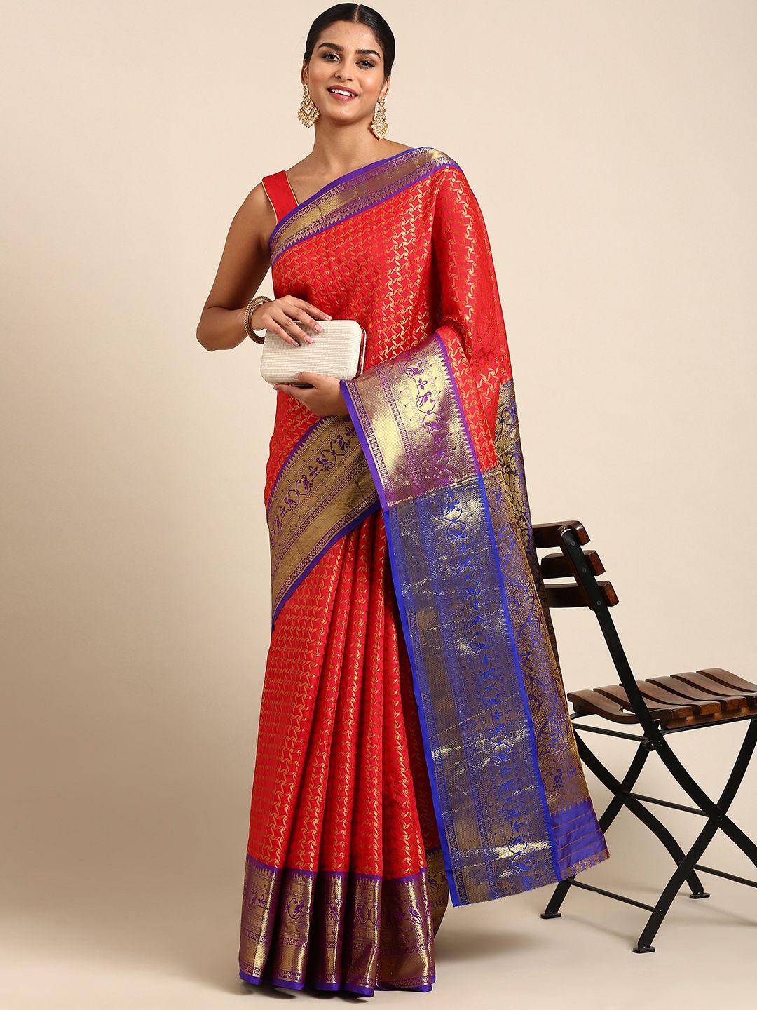 royal rajgharana saree ethnic motifs zari pure silk banarasi saree