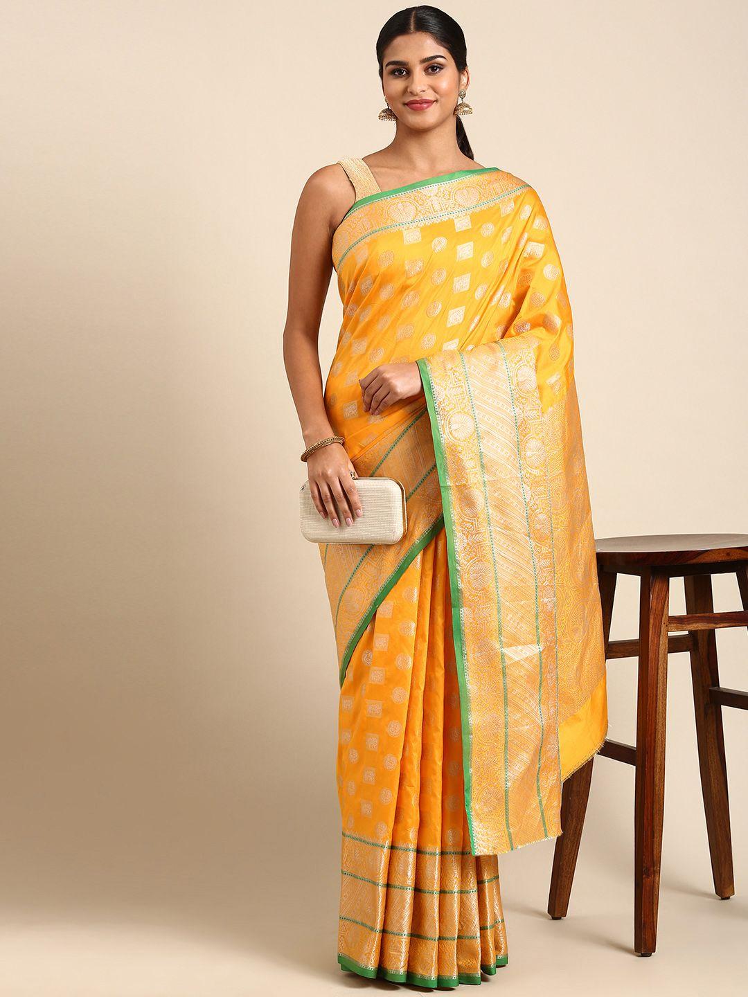 royal rajgharana saree ethnic motifs zari silk blend banarasi saree