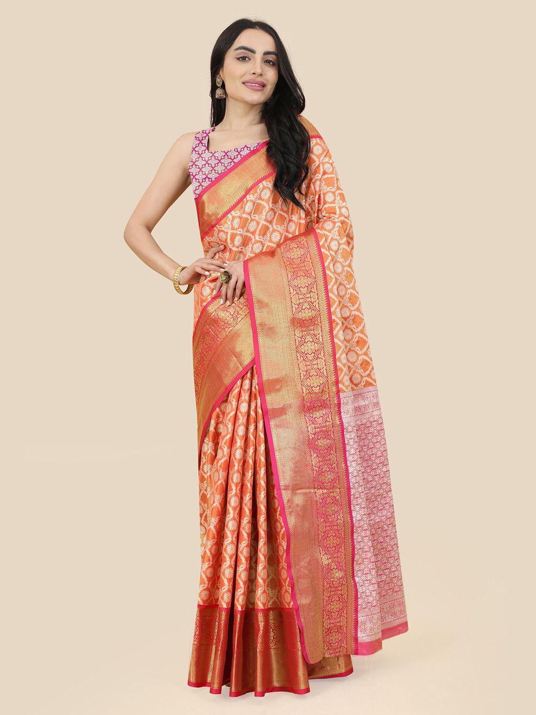 royal rajgharana saree floral motif woven design zari banarasi sarees