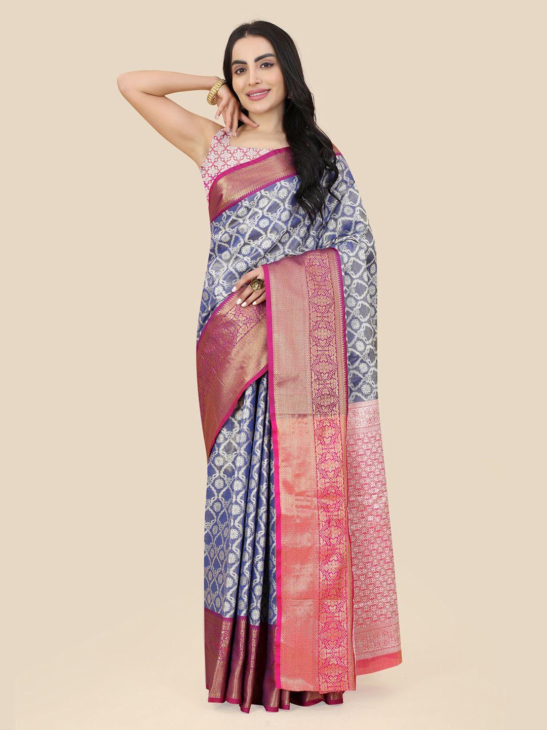 royal rajgharana saree floral motif woven design zari banarasi sarees