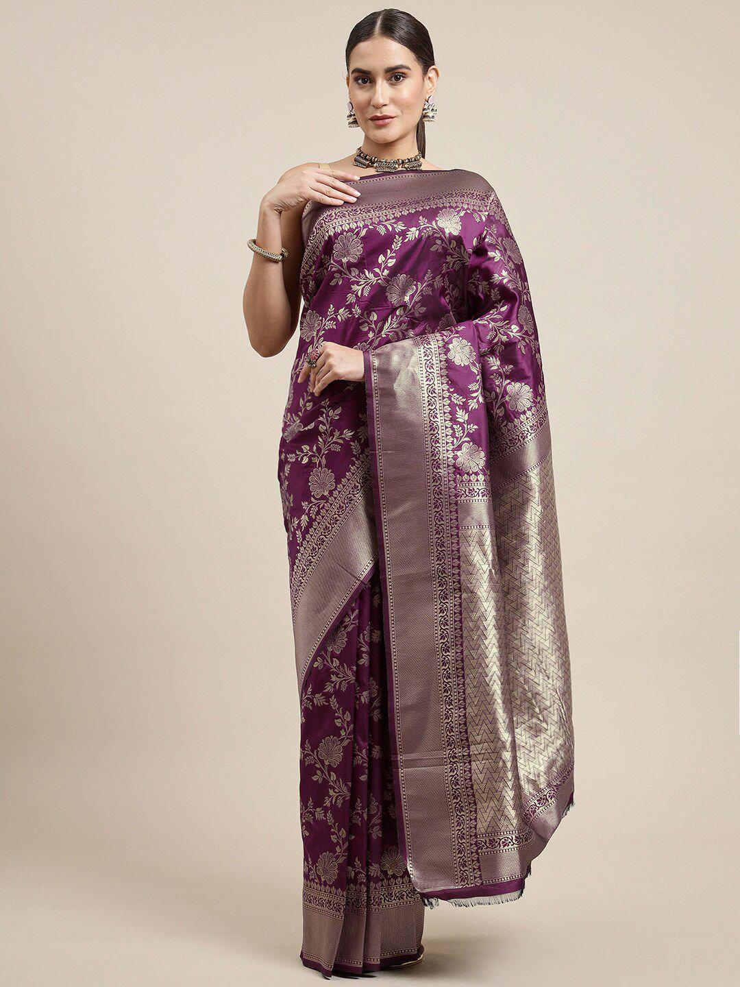 royal rajgharana saree floral woven design zari banarasi sarees