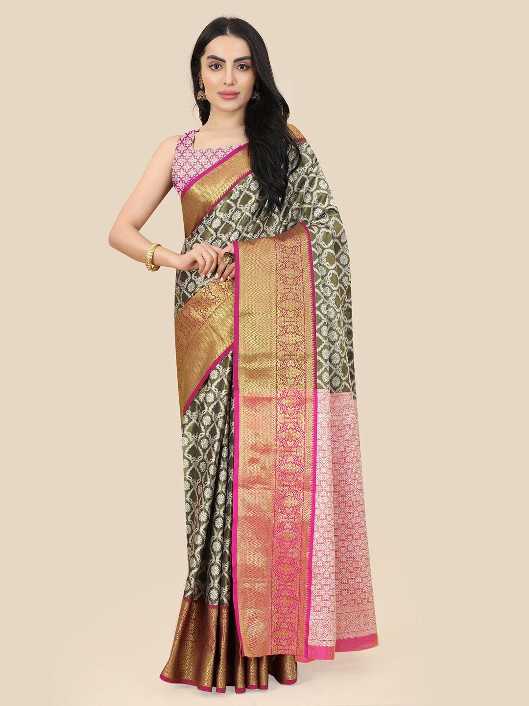 royal rajgharana saree floral woven design zari banarasi sarees