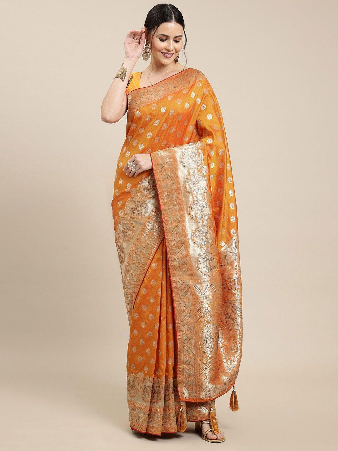 royal rajgharana saree floral woven design zari pure silk banarasi saree