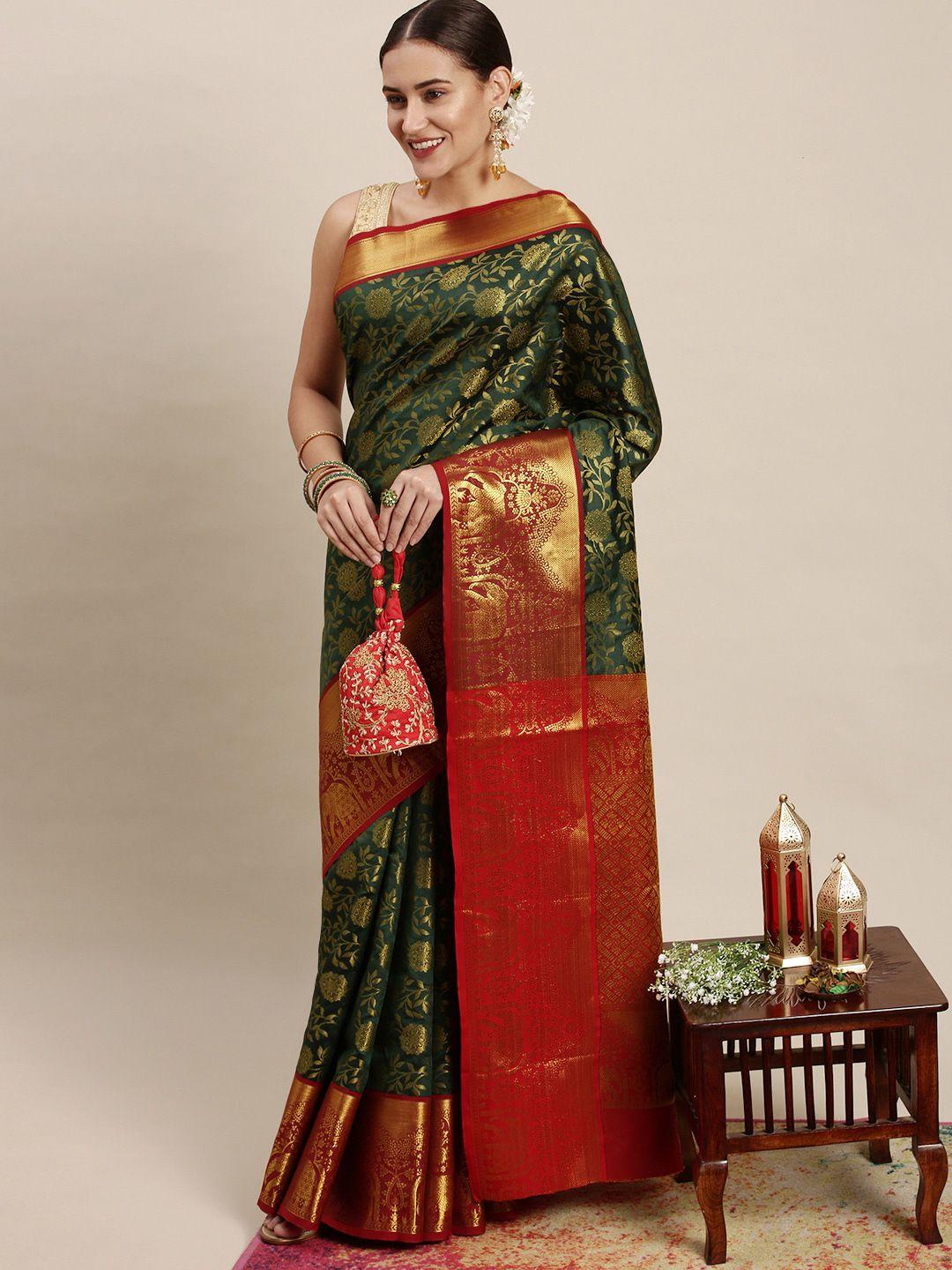 royal rajgharana saree floral woven design zari pure silk banarasi sarees