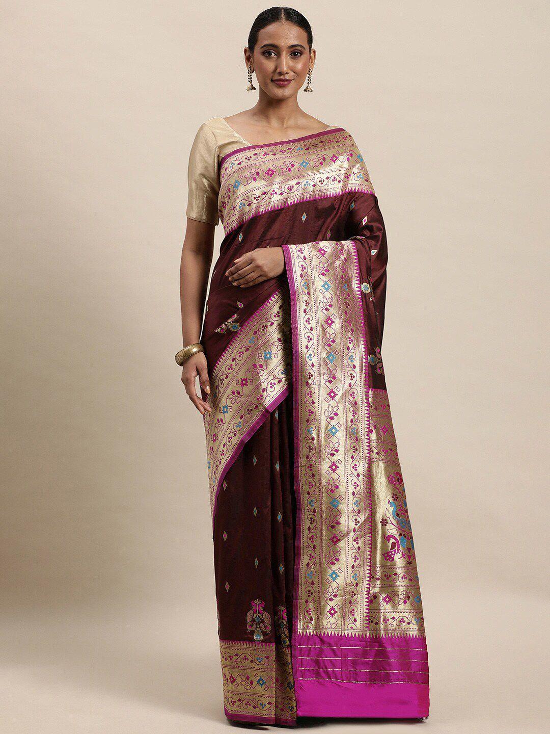 royal rajgharana saree geometric woven design zari banarasi sarees