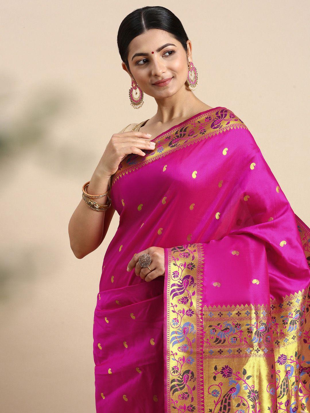 royal rajgharana saree paisley zari art silk paithani sarees