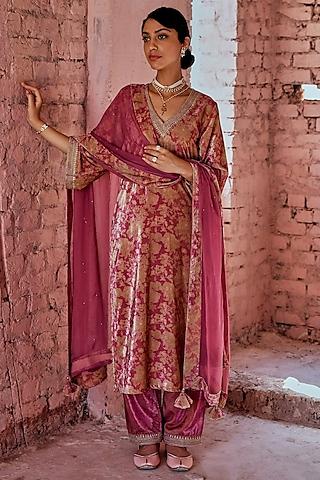 royal rose embellished kurta set