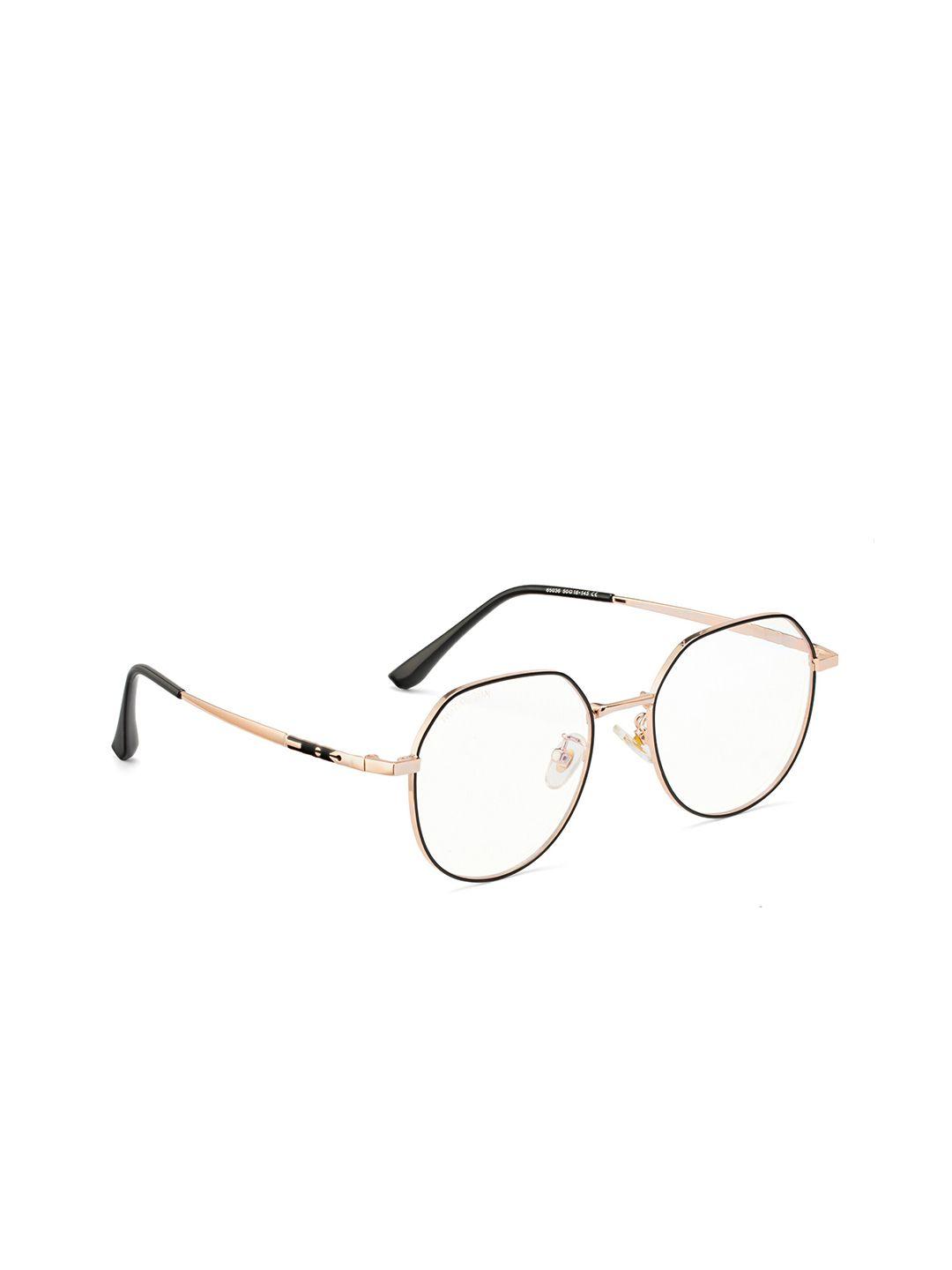 royal son men gold-toned full rim round frames c4-gold