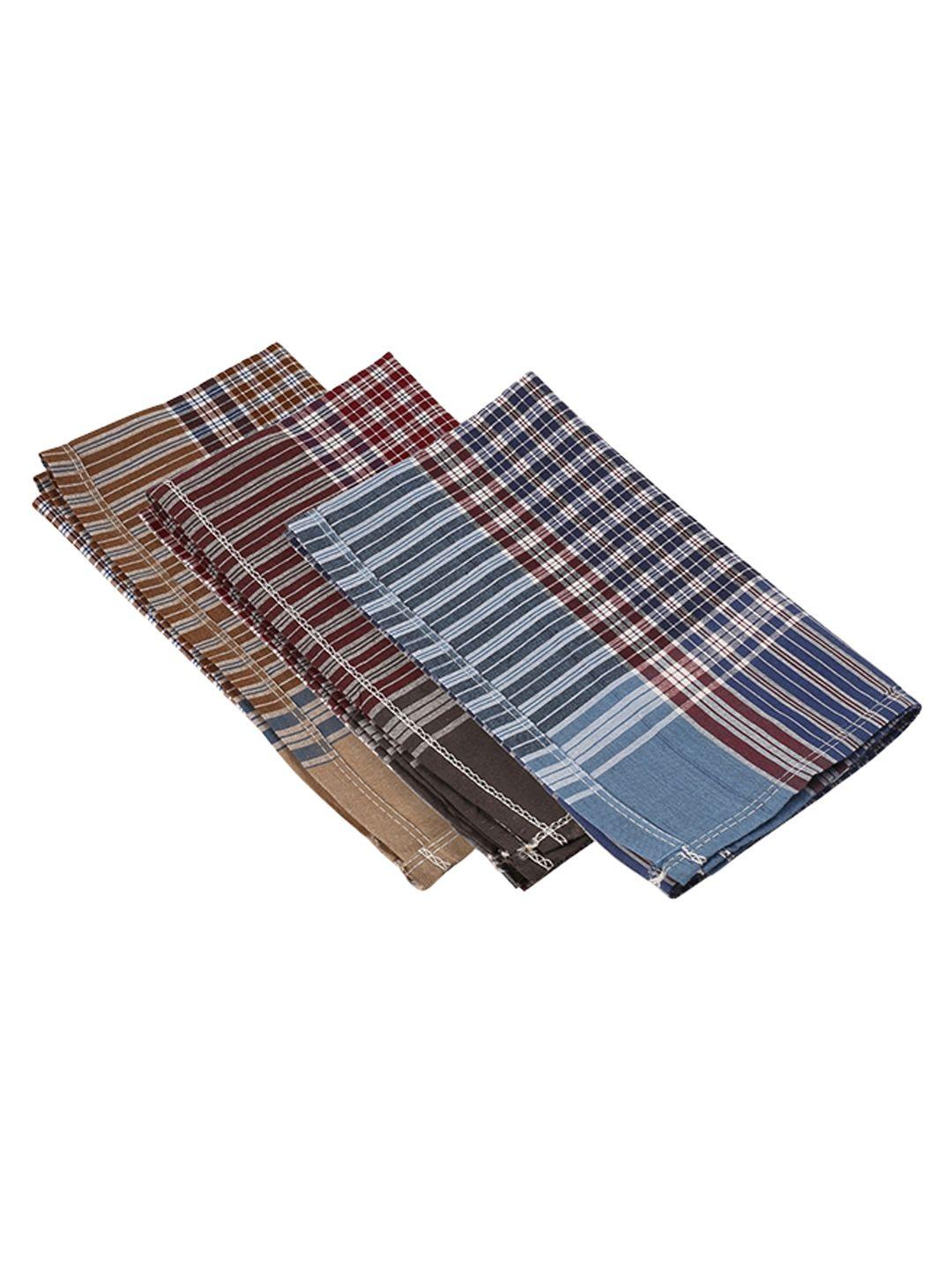 royal son men pack of 6 checked cotton handkerchief