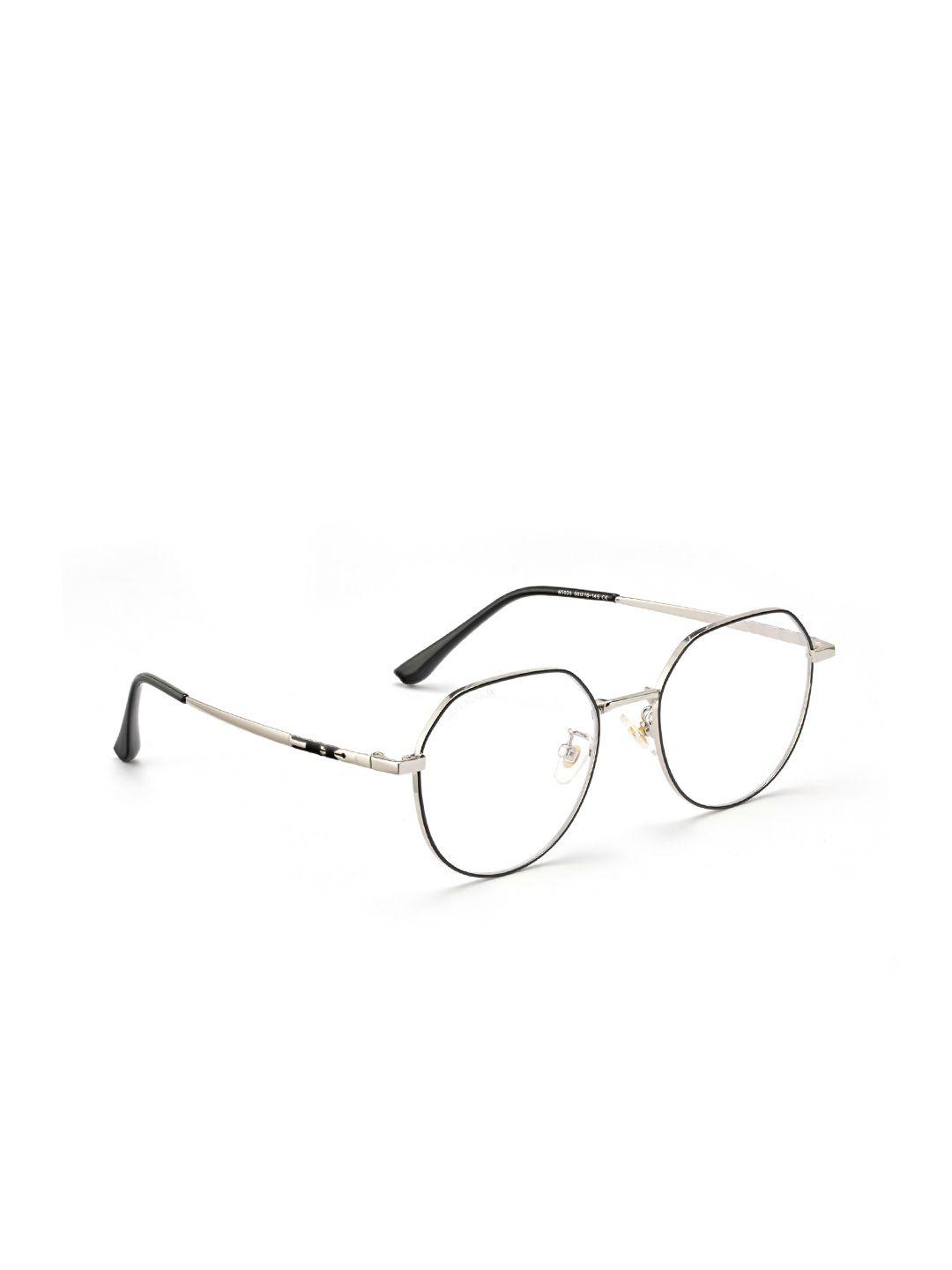 royal son men silver-toned full rim round frames