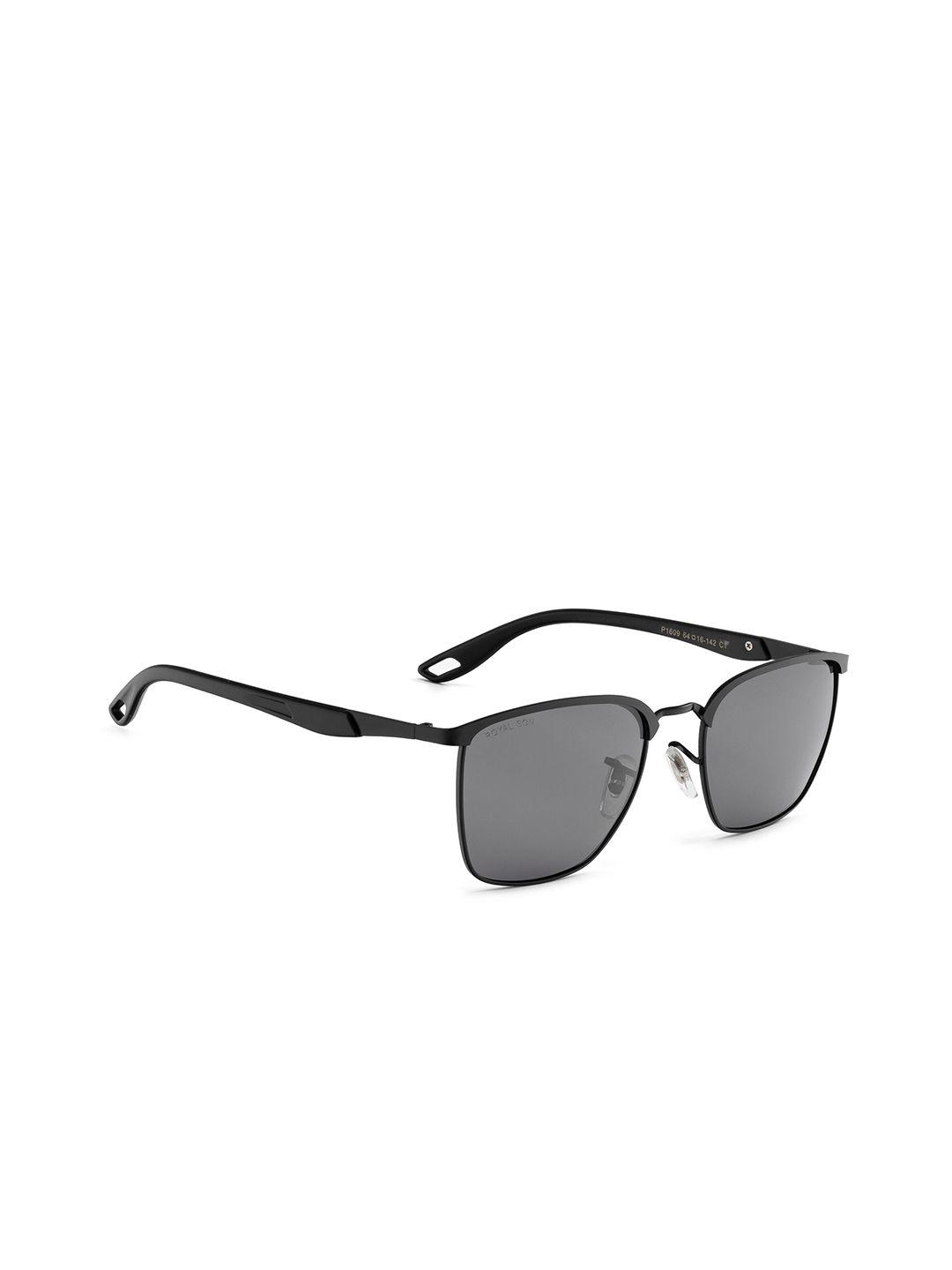 royal son men square sunglasses with polarised and uv protected lens chi00131-c1