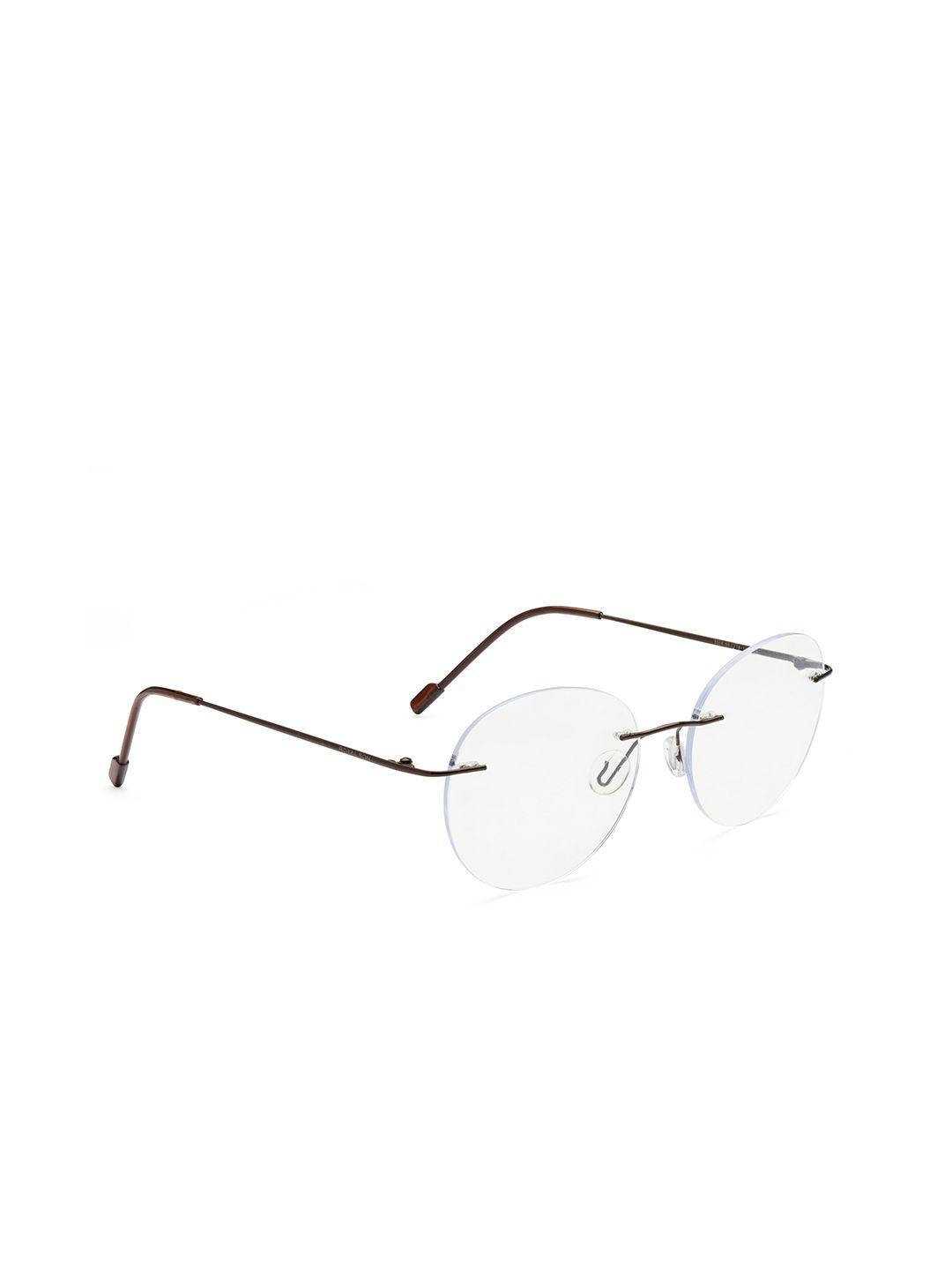 royal son rimless round spectacle frames sf0050-c3