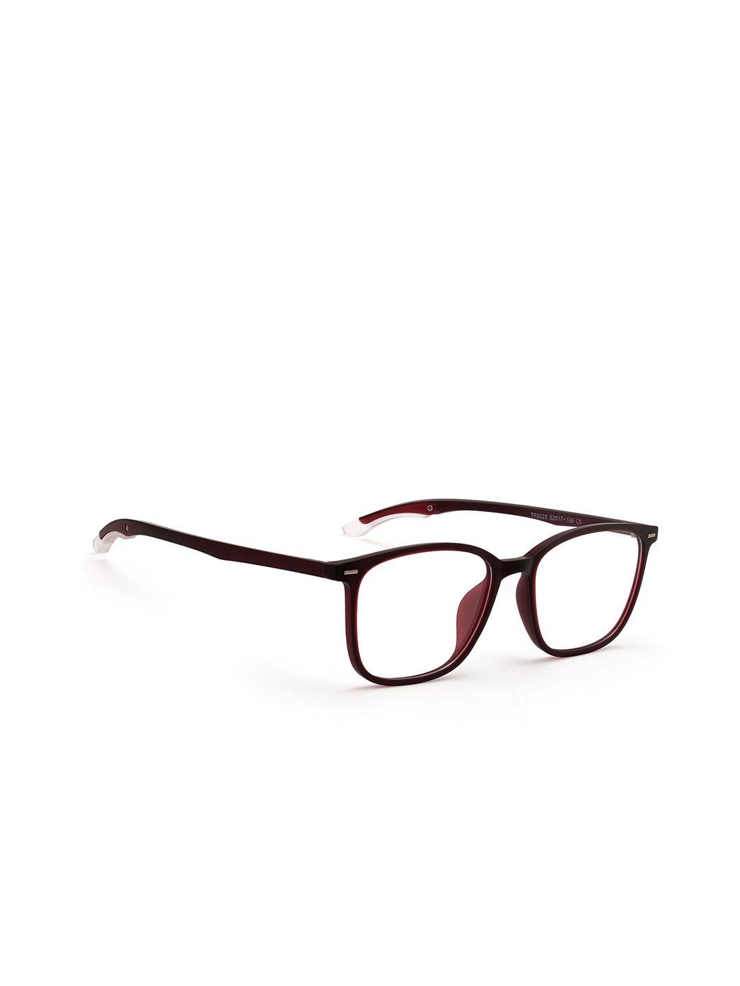 royal son unisex maroon full rim rectangle frames