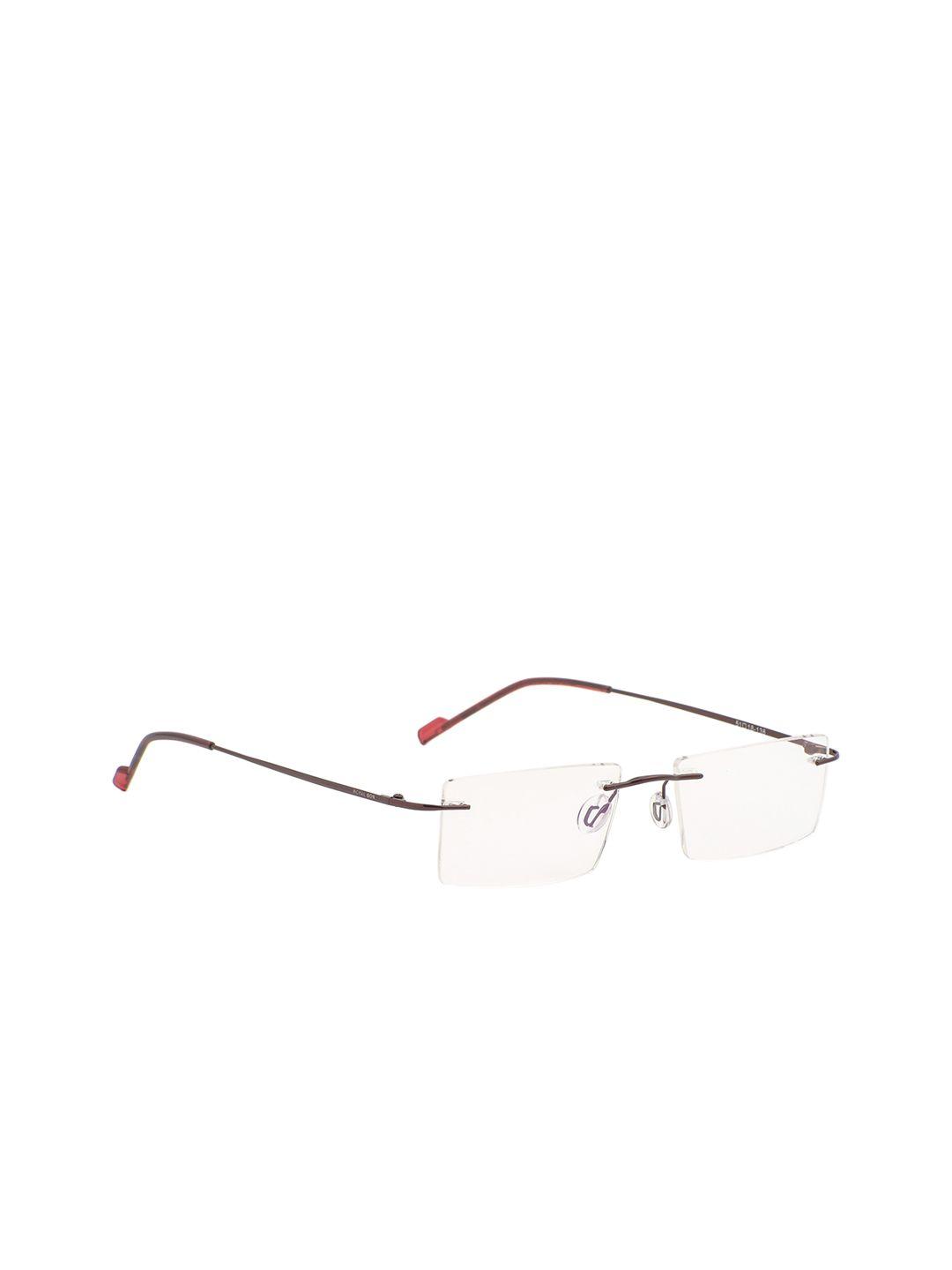 royal son unisex red solid rimless rectangle frames rs0120er