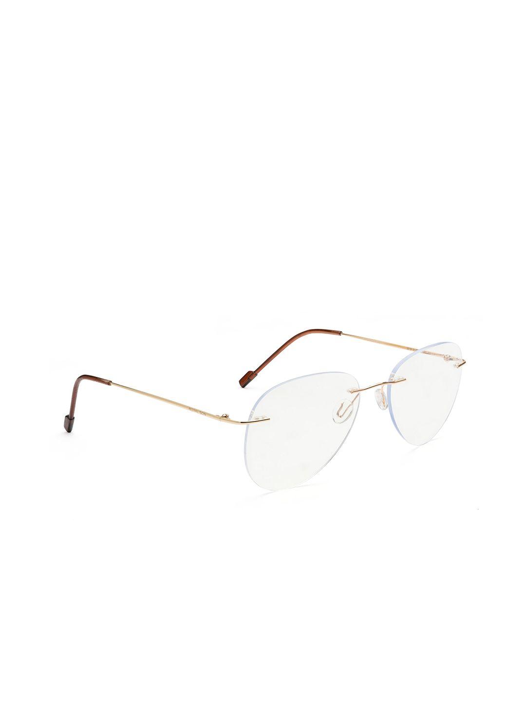 royal son unisex rimless aviator frames