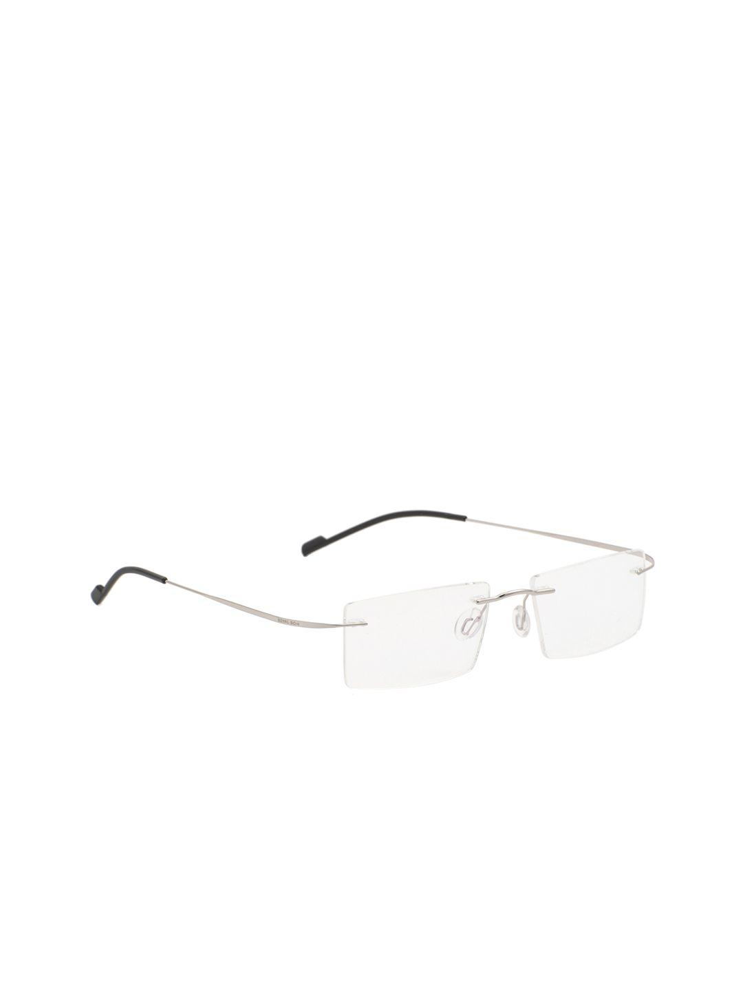 royal son unisex silver-toned solid rimless rectangle frames rs02100er