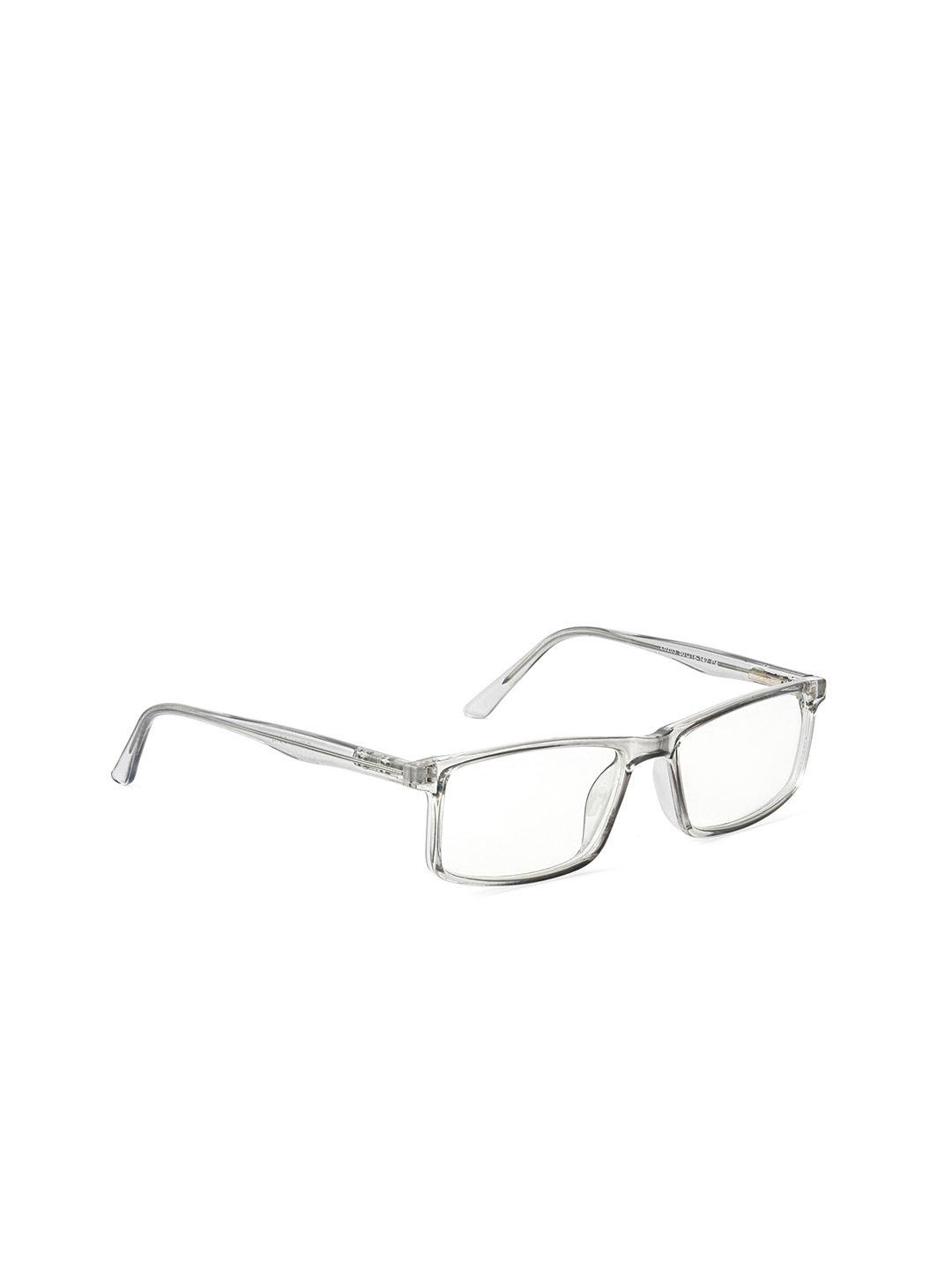 royal son unisex white & transparent full rim rectangle frames