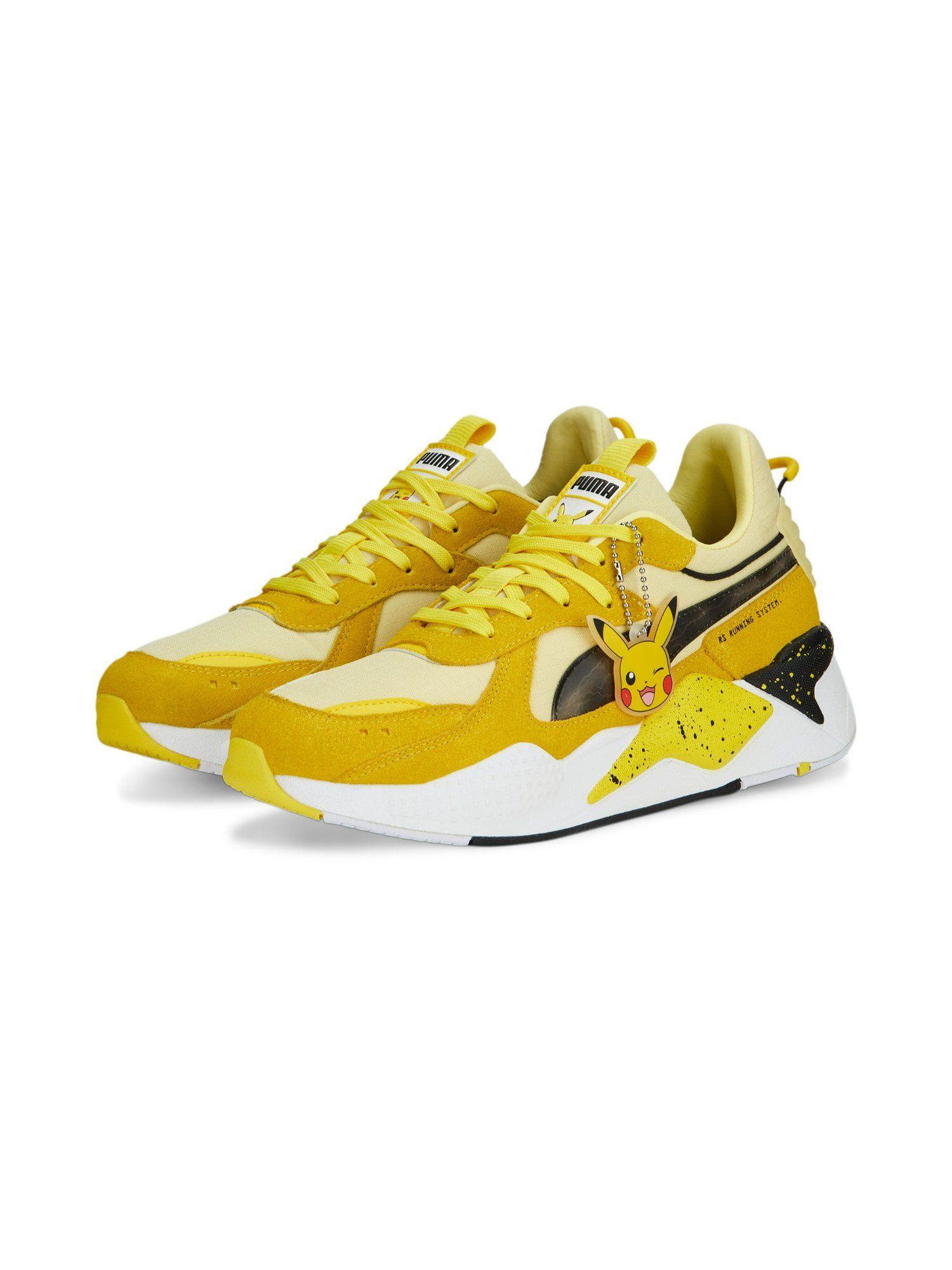 rs-x pikachu mens yellow sneakers