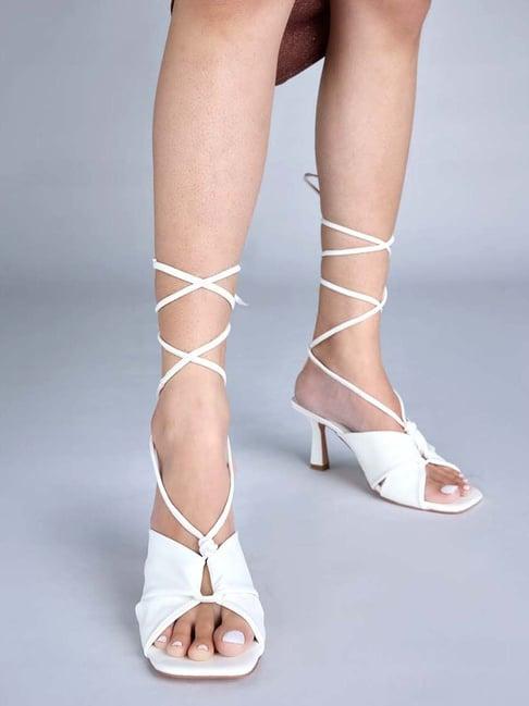 rsvp women's white gladiator stilettos