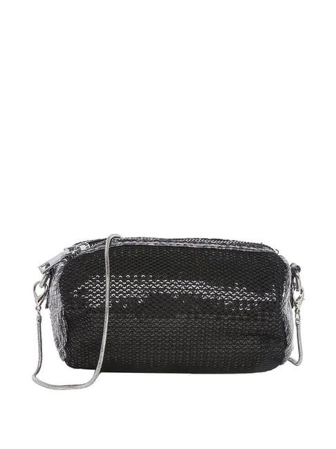 rsvp black embellished small sling handbag