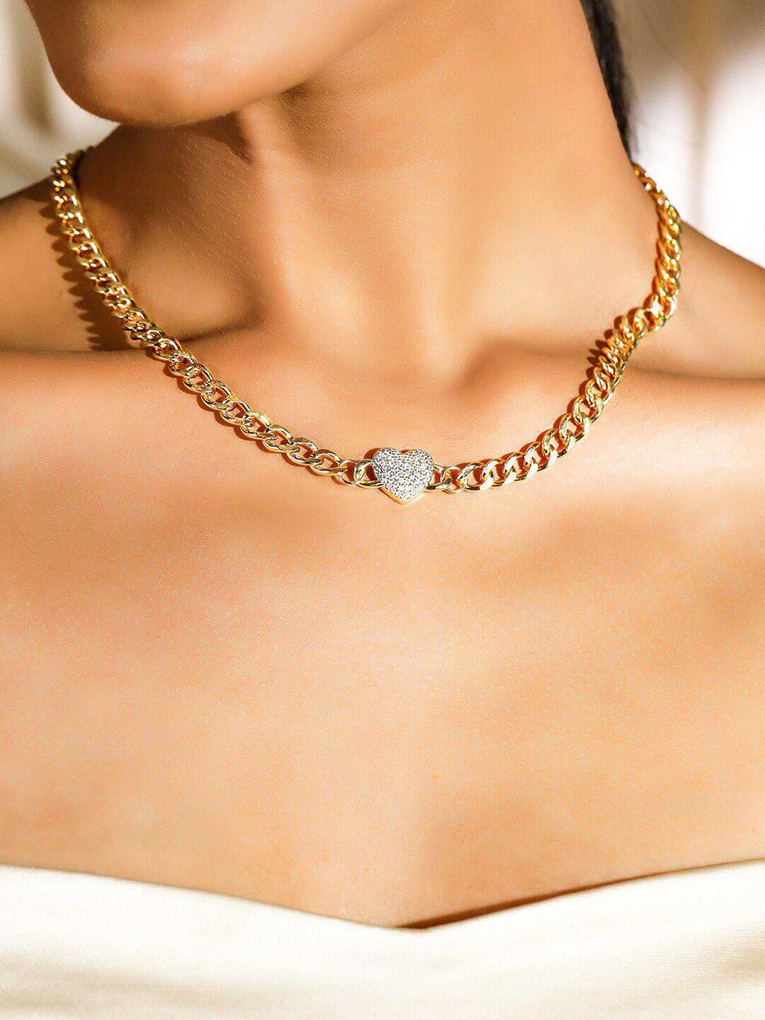 rubans voguish 24-k gold-plated necklace