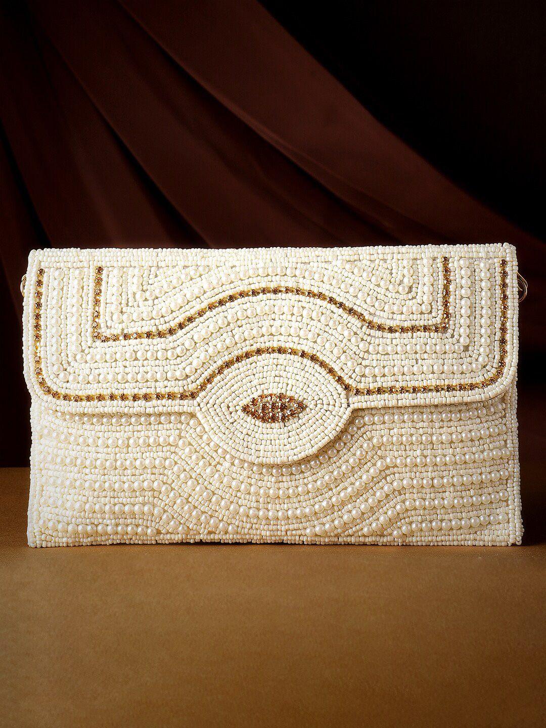 rubans embellished envelope clutch