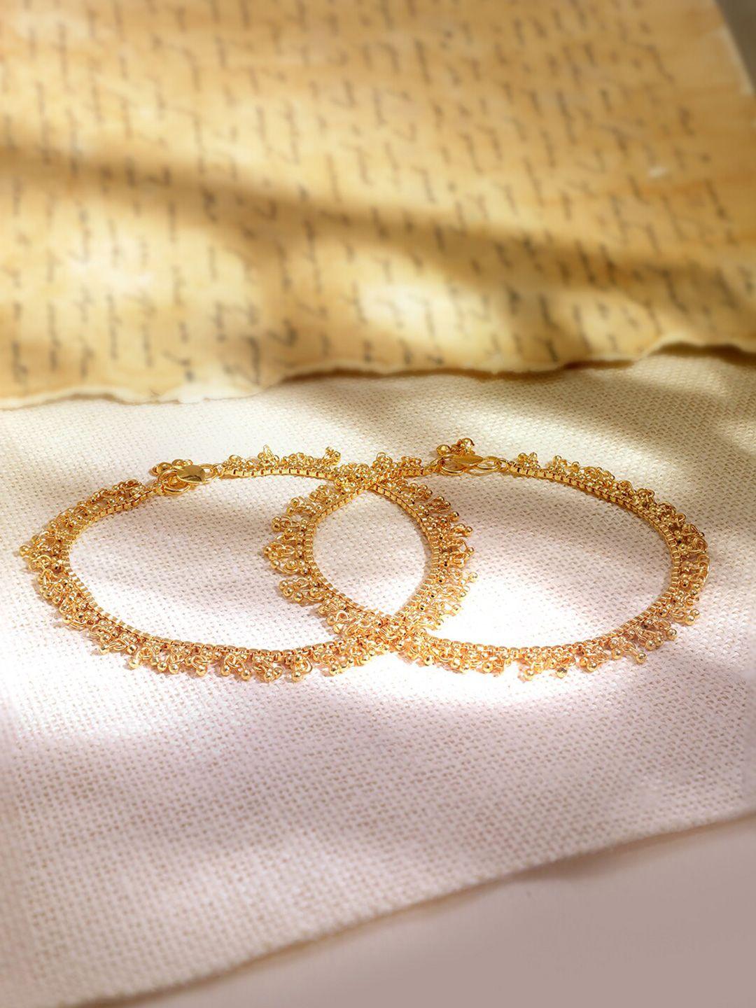 rubans gold-plated anklet