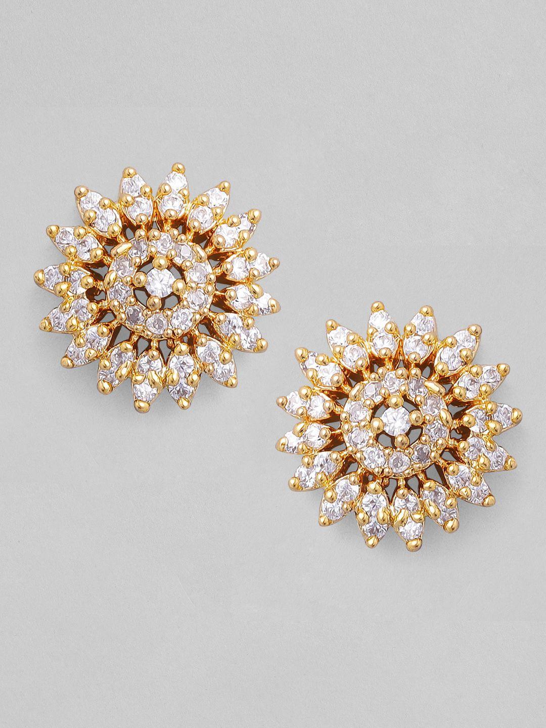 rubans gold-toned and plated contemporary studs earrings