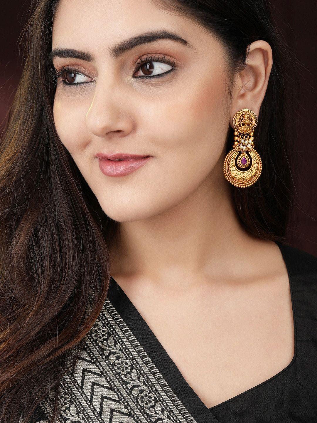 rubans gold-toned classic drop earrings