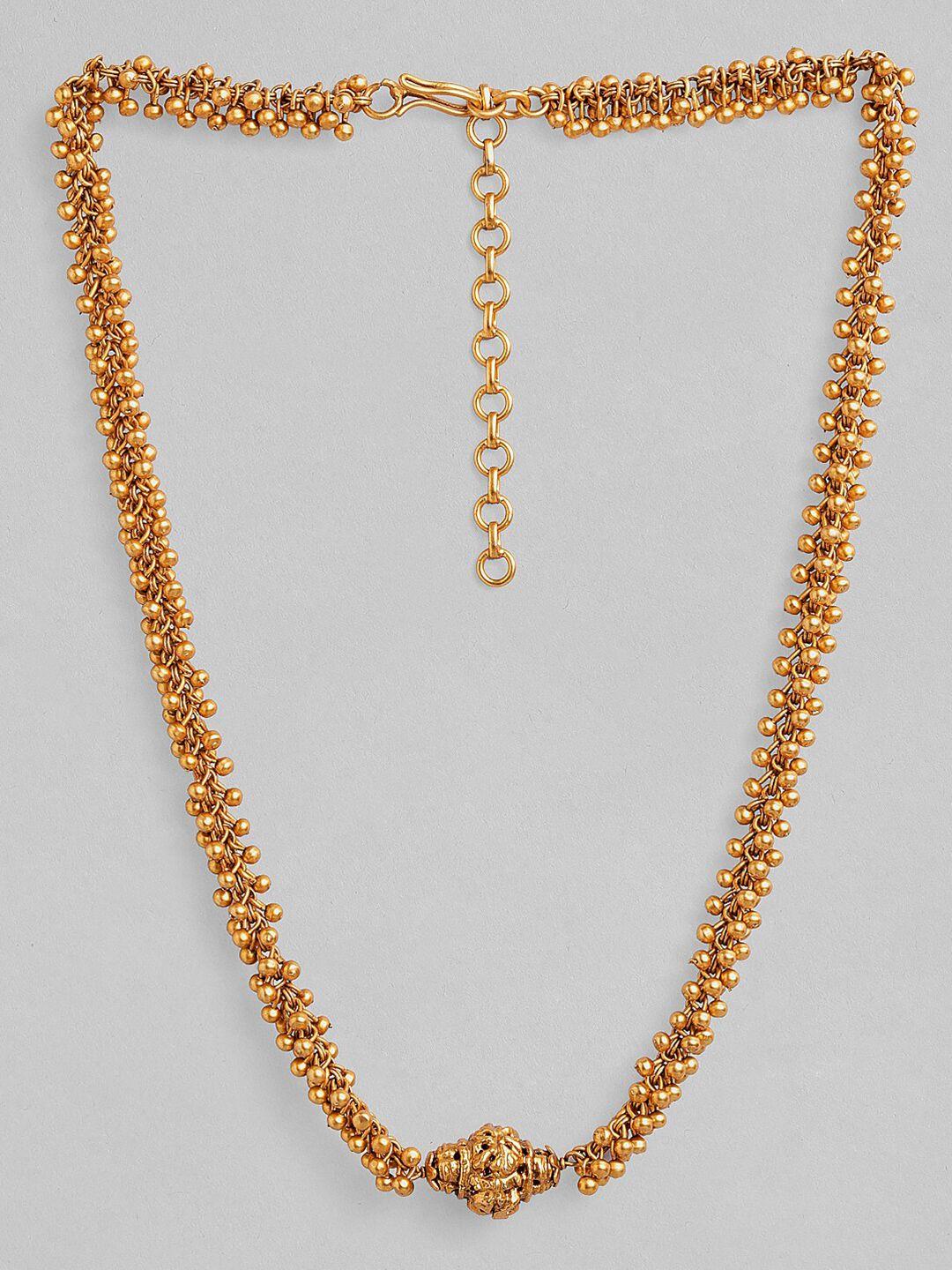 rubans gold-toned gold-plated temple necklace
