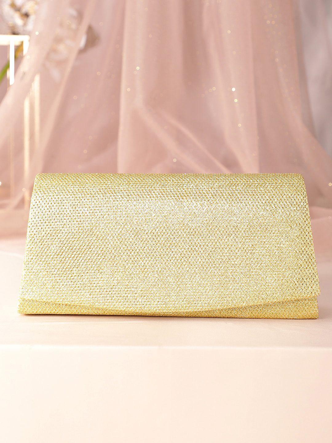 rubans gold-toned structured handheld bag